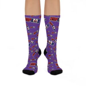 XSPLOOR Arched Logo Socks - Grape Purple (Adult Unisex)