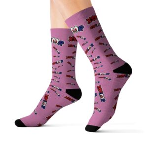 XSPLOOR Arched Logo Socks - Cotton Candy Pink