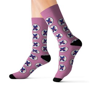 XSPLOOR Circle "X" Logo Socks - Cotton Candy Pink