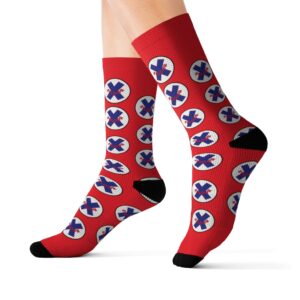 XSPLOOR Circle "X" Logo Socks - Cherry Red