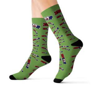 XSPLOOR Arched Logo Socks - Lime Green