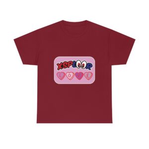 XSPLOOR Love - Candy Hearts (Adults Cotton Tee)