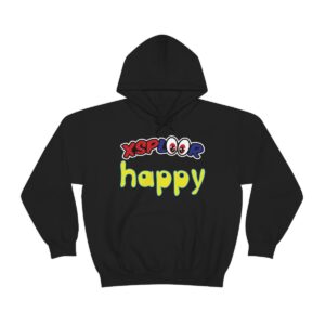 XSPLOOR Happy - Yellow (Adult Hooded Sweatshirt)
